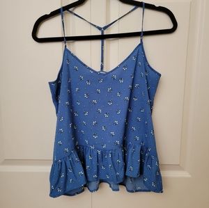 Abercrombie & Fitch blue flowy blouse